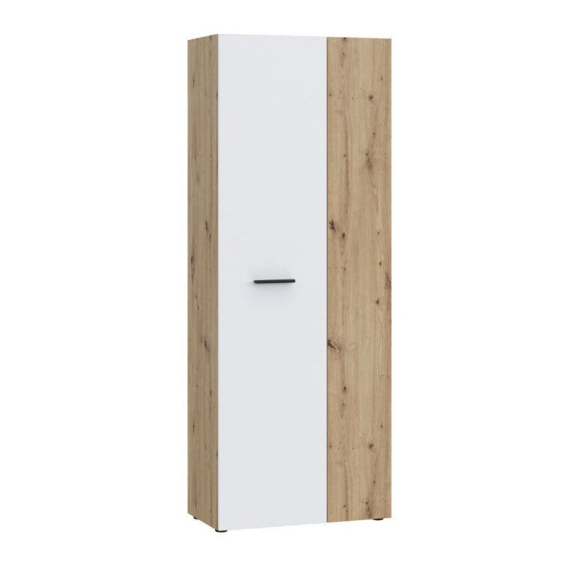 Armadio multiuso 2 ante rovere con anta bianca 68x36.5x181H Teodoro