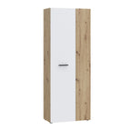 Armadio multiuso 2 ante rovere con anta bianca 68x36.5x181H Teodoro