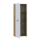 Armadio multiuso 2 ante rovere con anta bianca 68x36.5x181H Teodoro