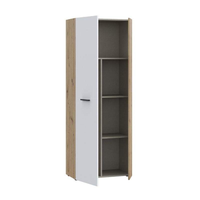 Armadio multiuso 2 ante rovere con anta bianca 68x36.5x181H Teodoro