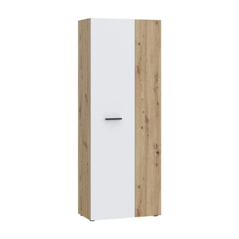 Armadio multiuso 2 ante rovere con anta bianca 69x36.5x181H Teodoro