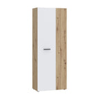 Armadio multiuso 2 ante rovere con anta bianca 69x36.5x181H Teodoro
