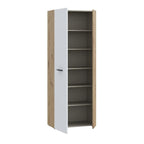 Armadio multiuso 2 ante rovere con anta bianca 69x36.5x181H Teodoro