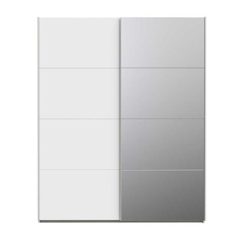 Armadio 2 ante scorrevoli con anta a specchio 170x61x210.5H Elio
