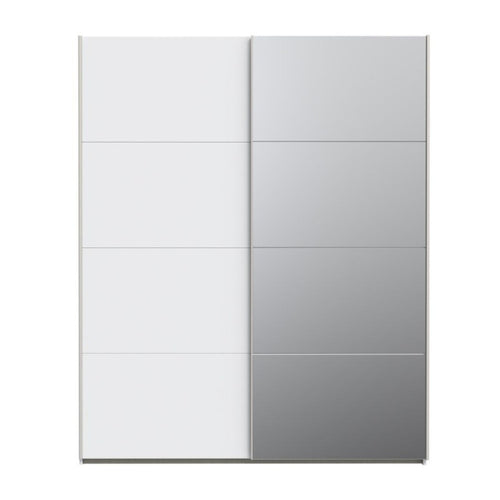 Armadio 2 ante scorrevoli con anta a specchio 170x61x210.5H Elio