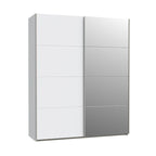 Armadio 2 ante scorrevoli con anta a specchio 170x61x210.5H Elio