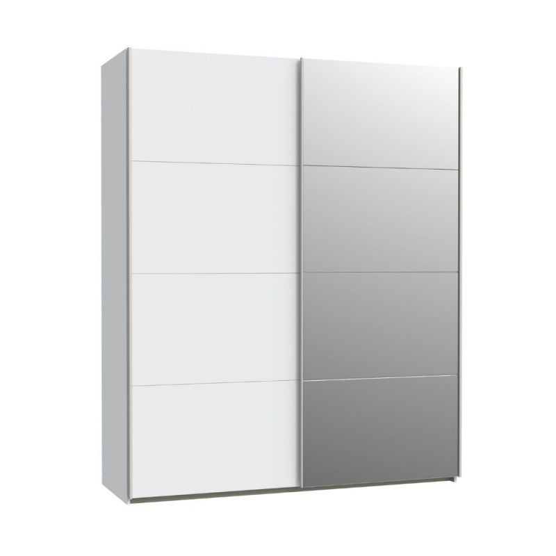 Armadio 2 ante scorrevoli con anta a specchio 170x61x210.5H Elio