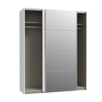 Armadio 2 ante scorrevoli con anta a specchio 170x61x210.5H Elio