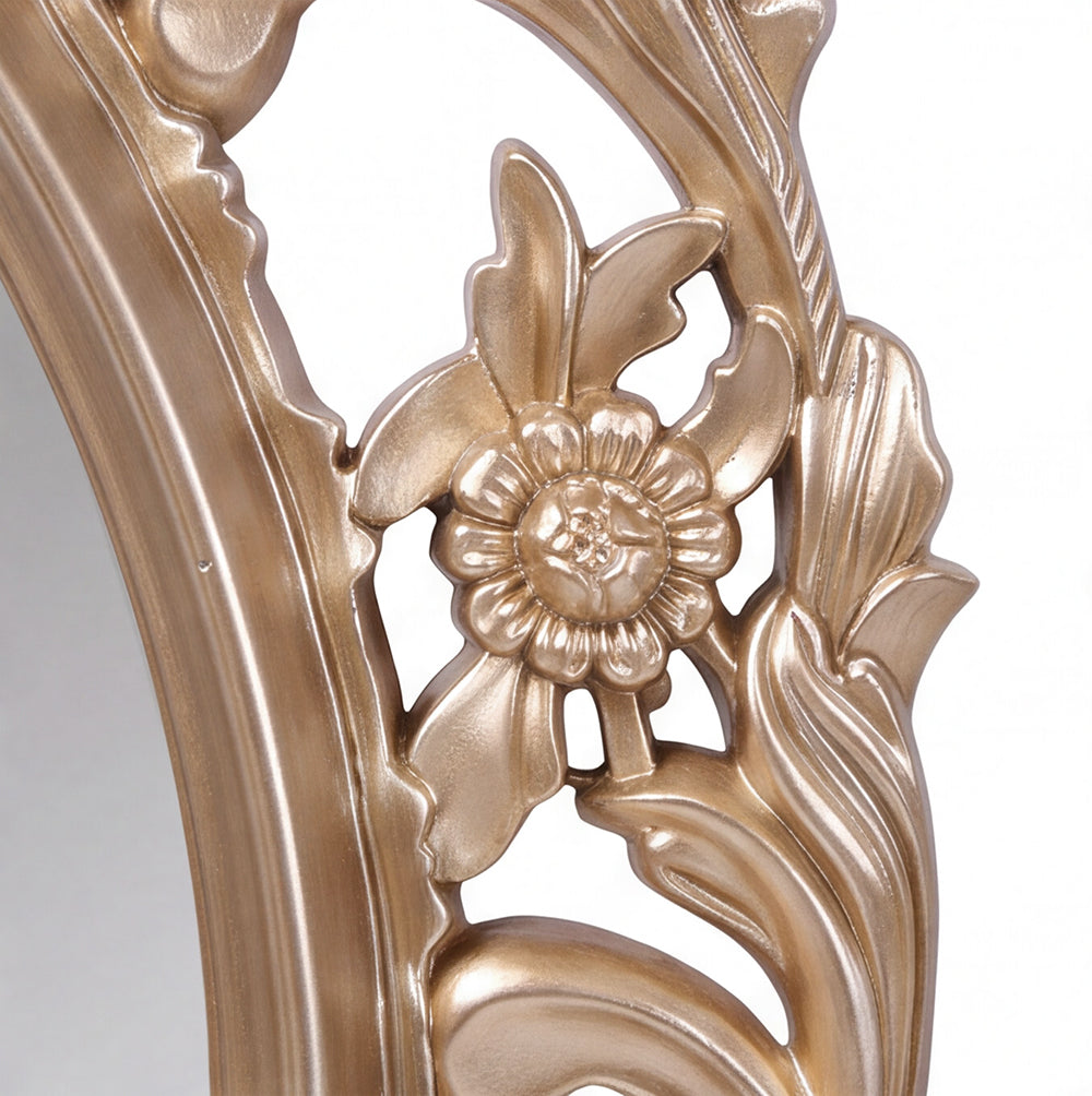 Specchio decorativo ovale da parete 36x53 cm con cornice barocca gold MR5501