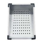 Lavello cucina da incasso una vasca 74x45x20H inox spazzolato SA3541 con accessori