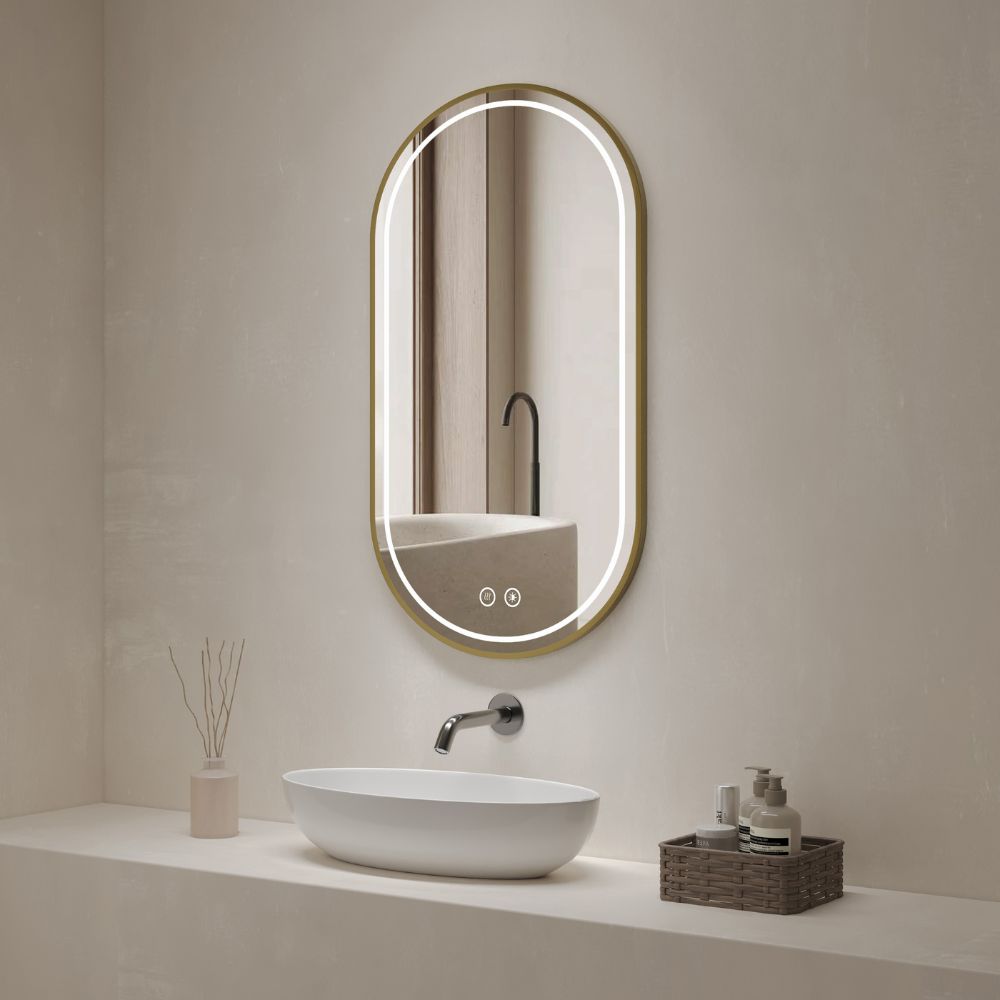 SMART SPIEGEL 60*90 GOLDENER RAHMEN