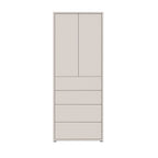 Mobile multiuso 4 cassetti e 2 ante  colore cashmere 75x35x192 Medea
