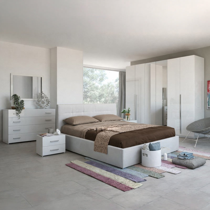 Camera da letto completa colore bianco laccato - Nerano