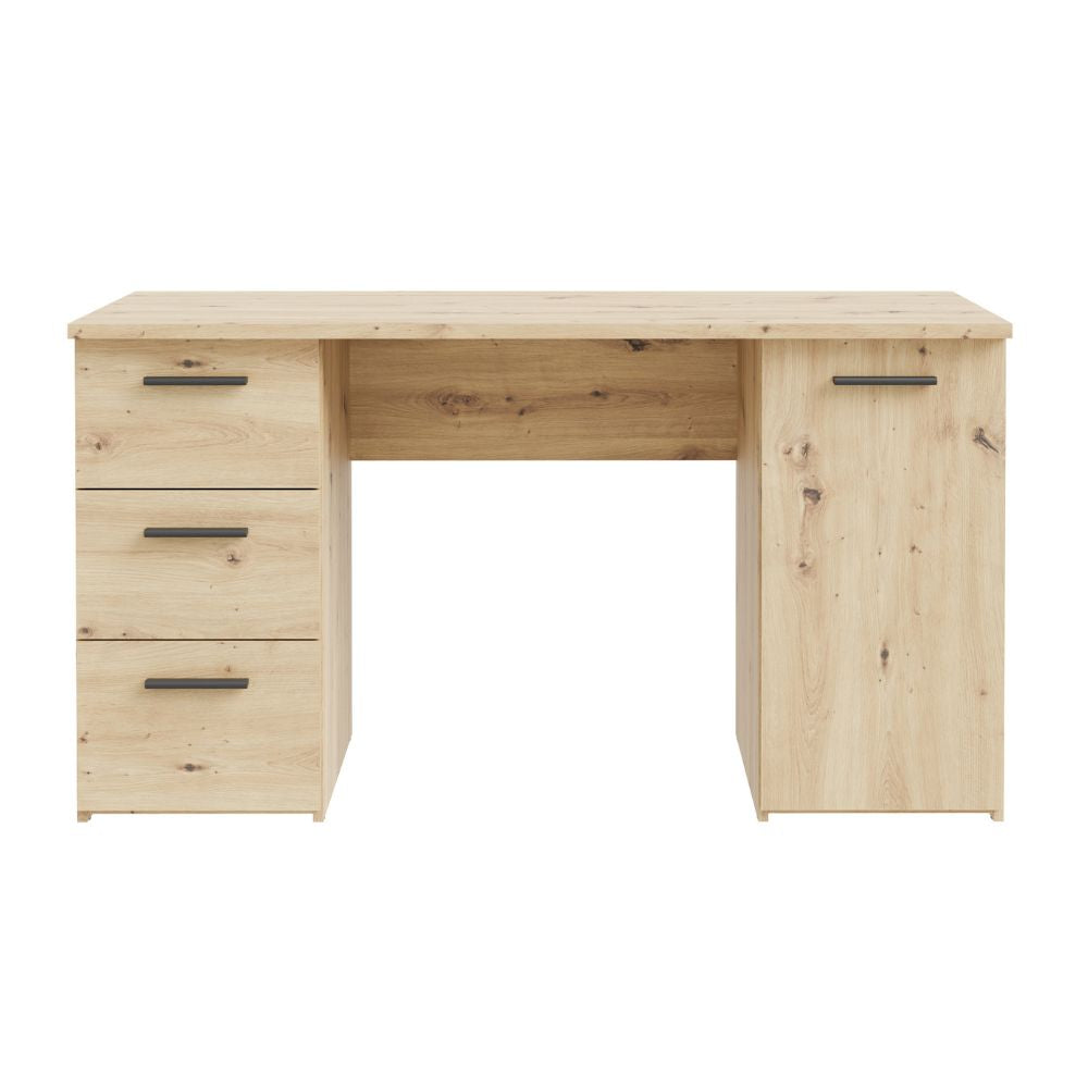 Scrivania con 3 cassetti e un’anta 138x60x75 colore rovere Domitilla