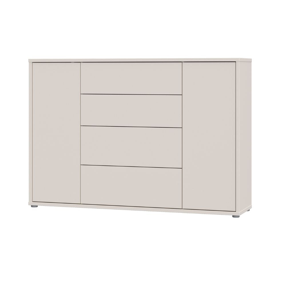 Madia 4 cassetti e 2 ante colore cashmere 144x35x99