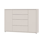 Madia 4 cassetti e 2 ante colore cashmere 144x35x99