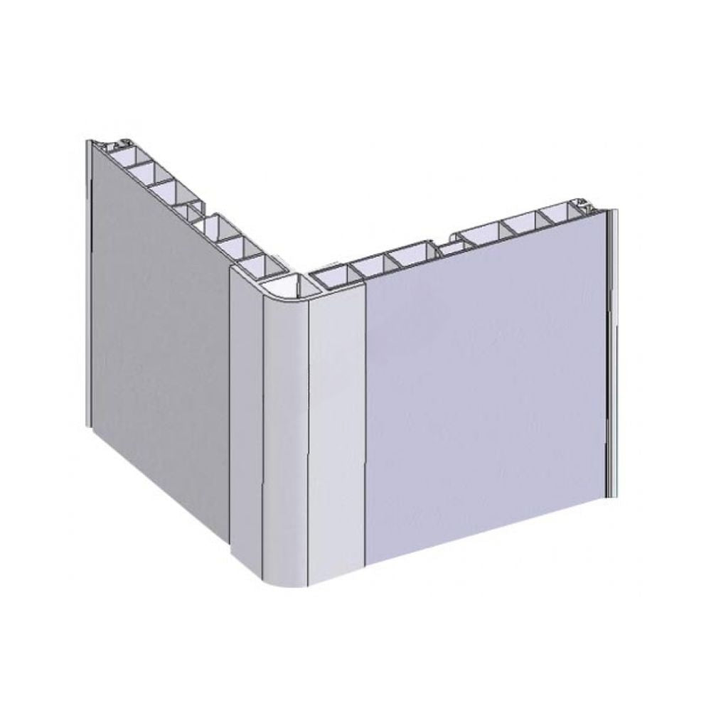 Angolare zoccolo in pvc colore alluminio H 10 cm.