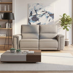 Divano recliner elettrico 2 posti tessuto grigio 164 cm Velveta