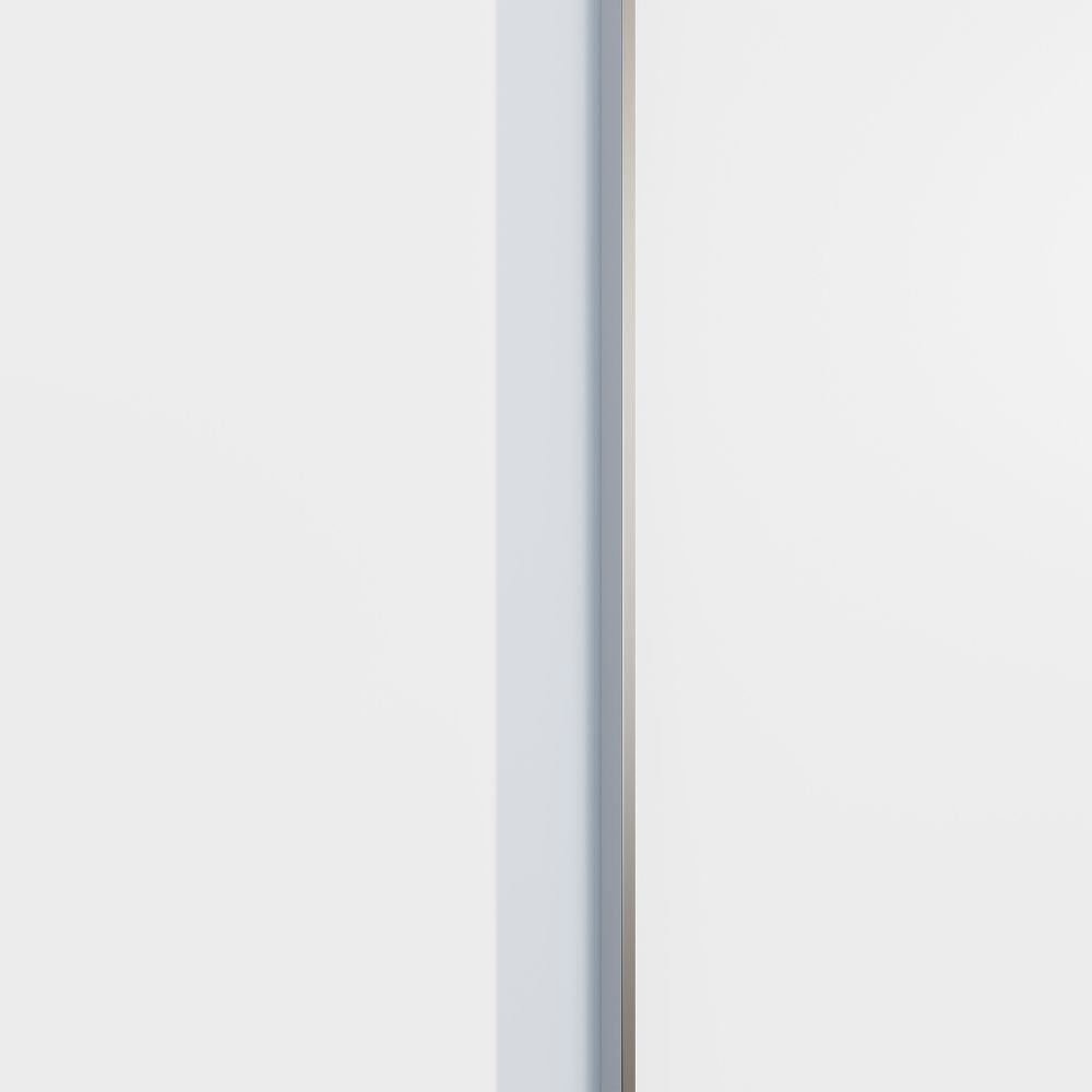Armadio 2 ante scorrevoli 120x39x210 con ripiani e appendiabiti colore bianco Nico