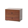 Nachttisch mit 2 Schubladen, antik Nussbaum, 52x36x43H cm, montiert