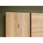 Armadio 2 ante scorrevoli e 2 battenti rovere e cashmere 270x61x210 Callia
