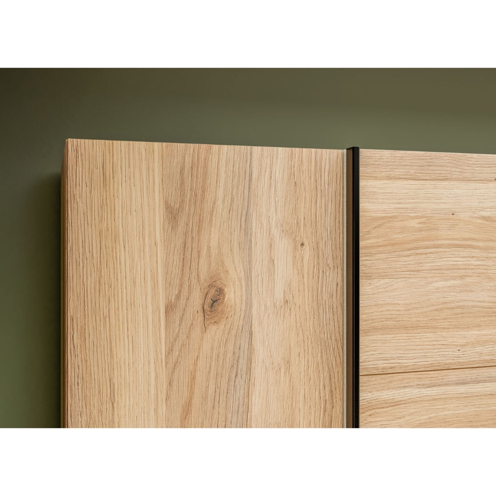 Armadio 2 ante scorrevoli e 2 battenti rovere e cashmere 270x61x210 Callia