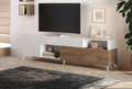 Mobile porta tv colore bianco lucido e mercure 180x42x67H cm - Marion
