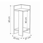 Table de chevet 25x27x60h gauche couleur noir Elos