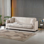 Divano letto con contenitore colore grigio 213x81x83H Moon
