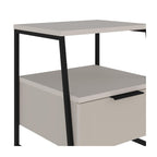 Nachttisch mit Schublade und Einlegeböden Sandfarbe 45x41x50H cm - Melot