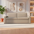 Divano letto 3 posti tessuto Queens colore beige 200x98x86h Flash