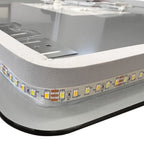 Specchio smart ovale anti-appannamento YJ-2004BL 90x60 con cornice nera in acciaio inox satinato