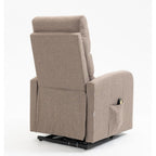 Fauteuil releveur 1 moteur en tissu couleur cappuccino - Lorena