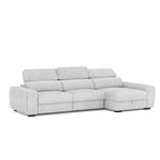 Divano con penisola reversibile e funzione letto colore grigio - Duke