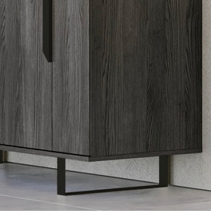 Madia con 4 ante e vano a giorno 165x83h cm colore palissandro nero - Zaira