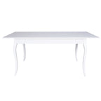 Table à manger rectangulaire extensible blanc frêne 140 cm - Liberty