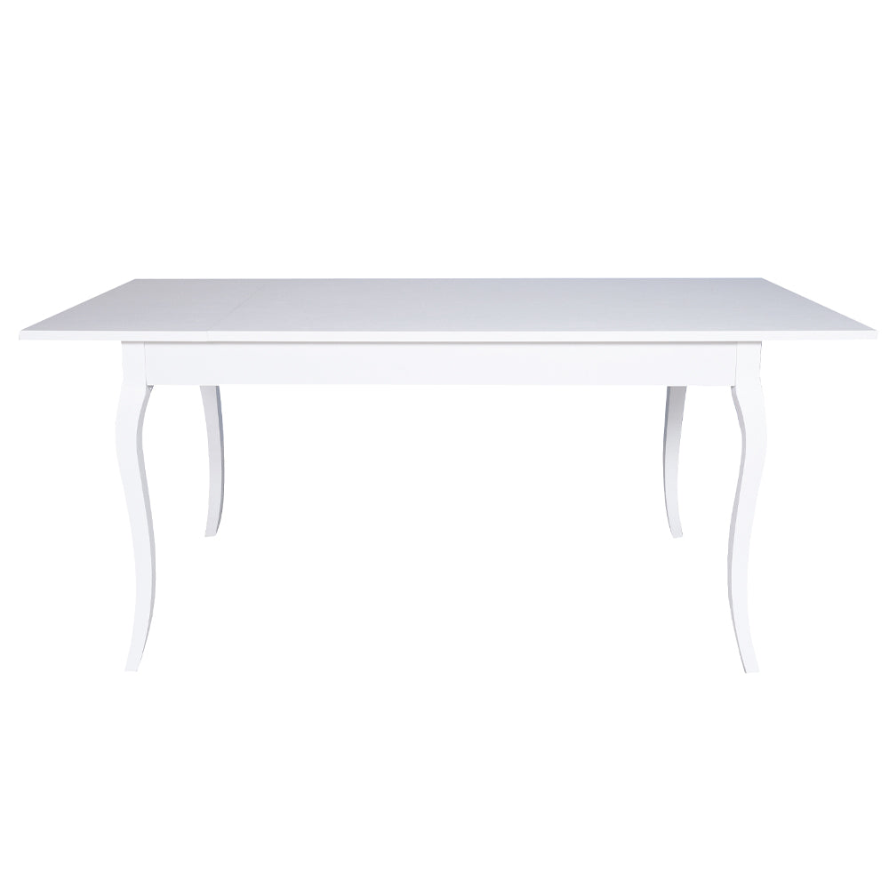 Table à manger rectangulaire extensible blanc frêne 140 cm - Liberty