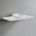 Console de salle de bain blanche 120x47 cm avec lavabo à poser inclus
