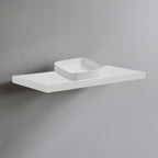 Console de salle de bain blanche 120x47 cm avec lavabo à poser inclus