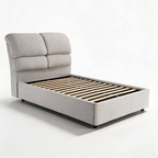 Letto una piazza e mezza contenitore in tessuto Aragon grigio chiaro 120x190 Sofaback