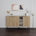 Madia 3 ante 142x35,5x83h colore sandstone e rovere Clara