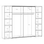 Armadio 2 ante scorrevoli e 2 battenti cashmere 270x61x210 Callia