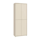Armoire polyvalente 4 portes 74.5x35x192 coloris cachemire Medea