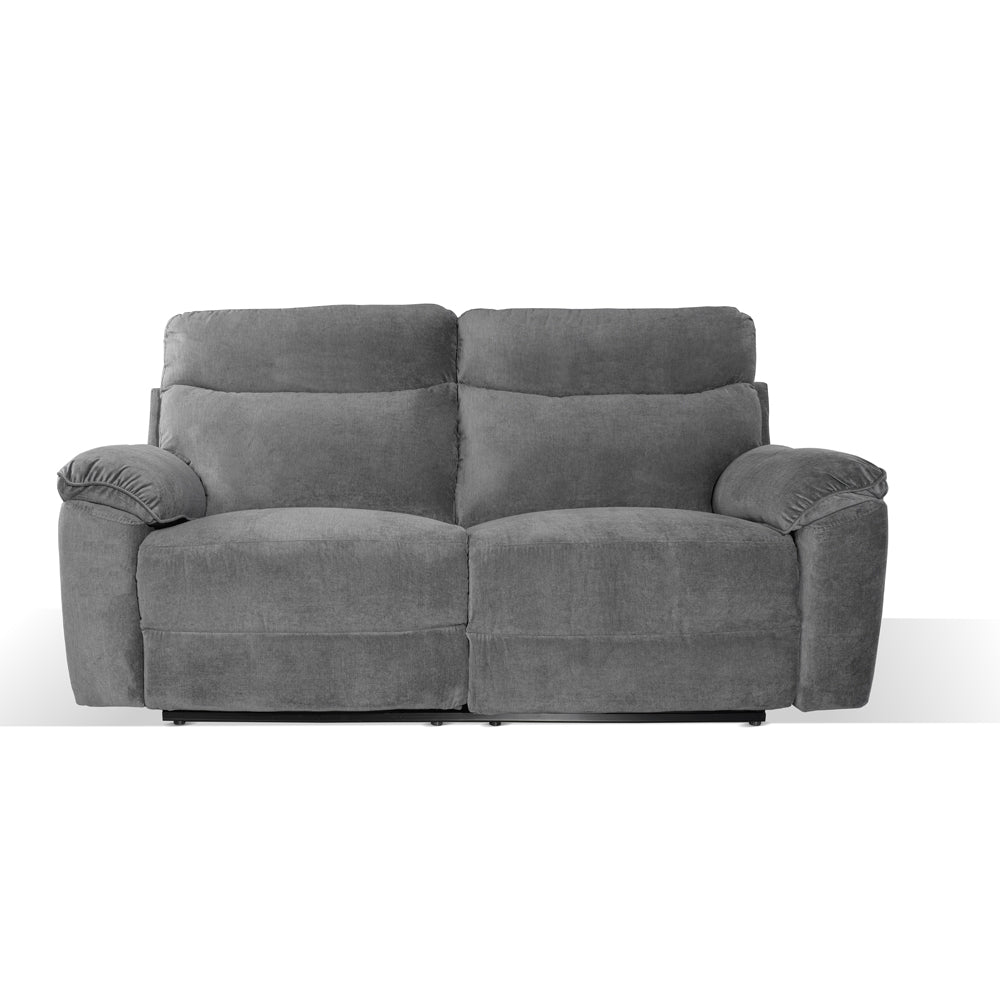 Divano 3 posti con recliner elettrico in tessuto grigio - Boston
