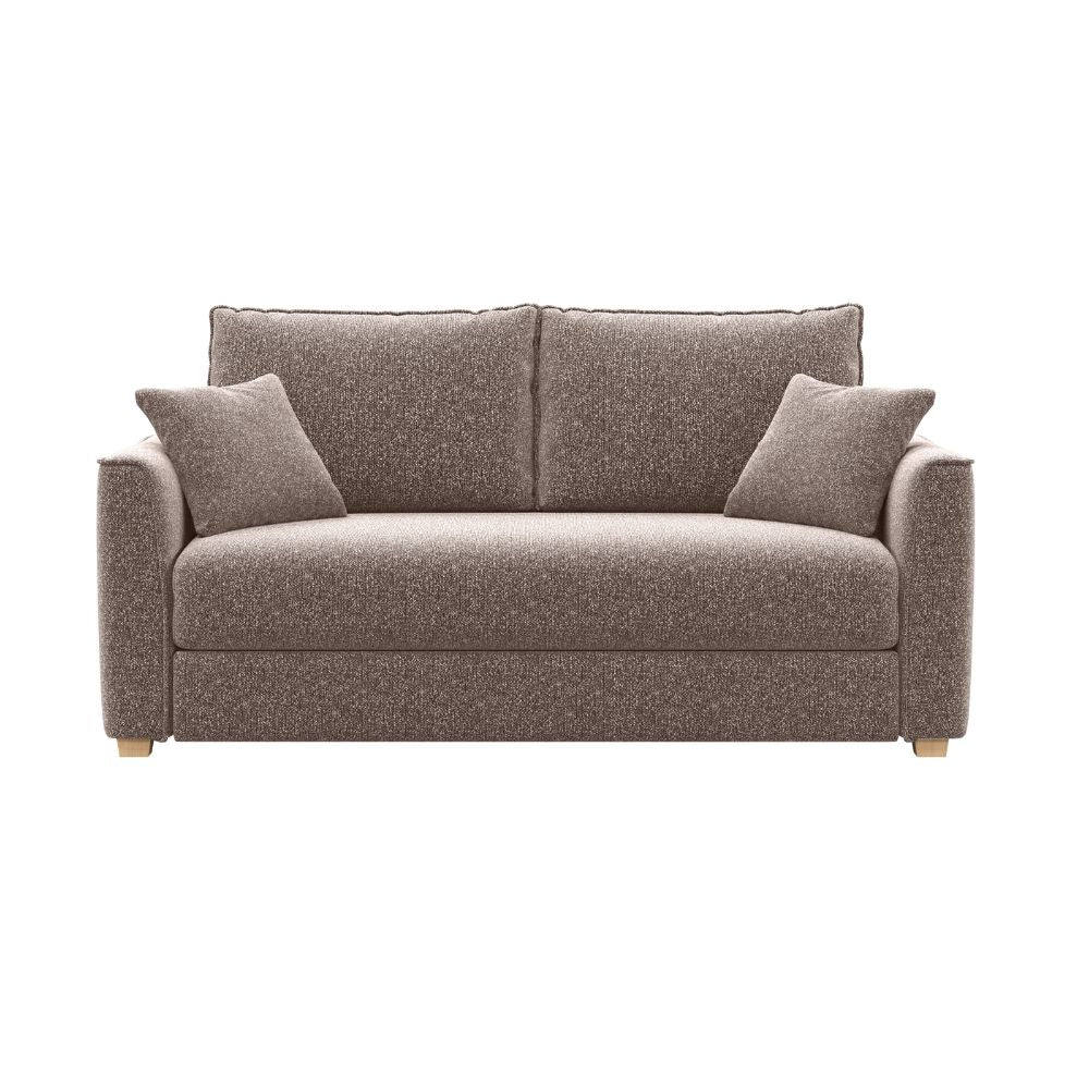 Divano 3 posti con letto estraibile e contenitore in tessuto tortora 180x93x97H Cosy