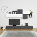 Parete attrezzata 260cm colore bianco e antracite Tromen