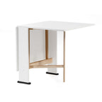 Table console pliante gain de place couleur blanc 21x74x78H cm - Misty