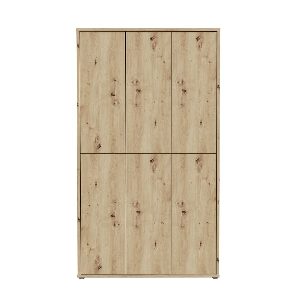 Armadio multiuso 6 ante 109x35x192 colore rovere Medea