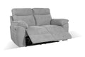 2-Sitzer-Sofa mit elektrischer Relaxfunktion, grauer Stoff - Boston