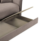 Divano letto 3 posti tessuto tortora 176x93x97H Cassie